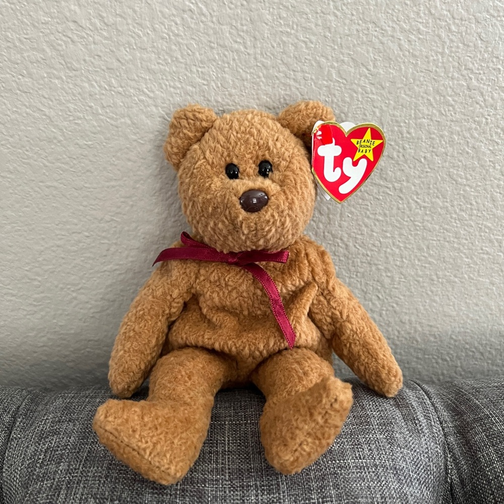 FREE WITH PURCHASE - Curly TY beanie baby bear 1996